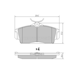 Колодки тормозные перед NISSAN ALMERA N16 SAT