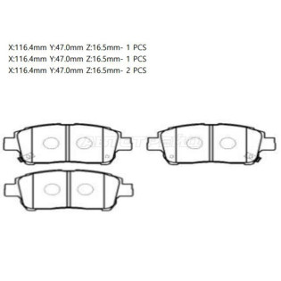 Колодки тормозные перед TOYOTA COROLLA ##E12#/SPACIO ##E12#/PREMIO/ALLION #ZT240/VISTA ZZV50/LIFAN CTR