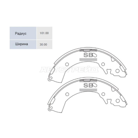 Колодки тормозные зад HYUNDAI SOLARIS 10-17/ GETZ 02-11 SANGSIN BRAKE