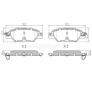 Колодки тормозные зад MAZDA CX5 15- SAT