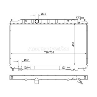 Радиатор NISSAN TEANA 03- QR25 SAT