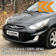 Бампер передний в цвет кузова Hyundai Solaris 1 (2011-2014) MZH - PHANTOM BLACK - черный Бампер передний в цвет кузова Hyundai Solaris 1 (2011-2014) MZH - PHANTOM BLACK - черный