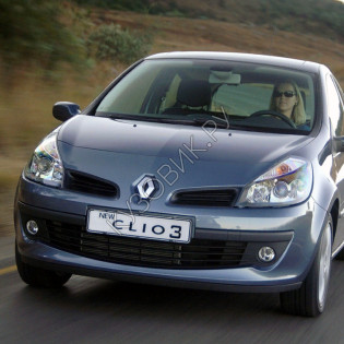 Бампер передний с заглушками под птф в цвет кузова Renault Clio 3 (2006-2011)