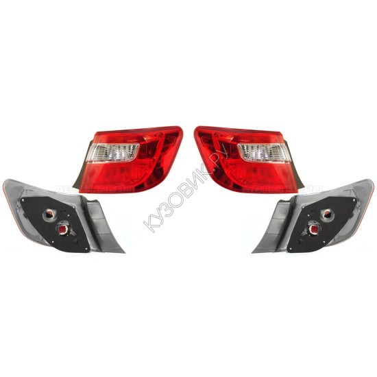 Фонари задние Тойота Камри Toyota Camry V50 (2011-) комплект 2 штуки левый и правый TOYOTA высокое качество