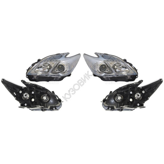 Фары Тойота Приус Toyota Prius XW20 (2003-2009) комплект 2 штуки левая и правая SAT высокое качество